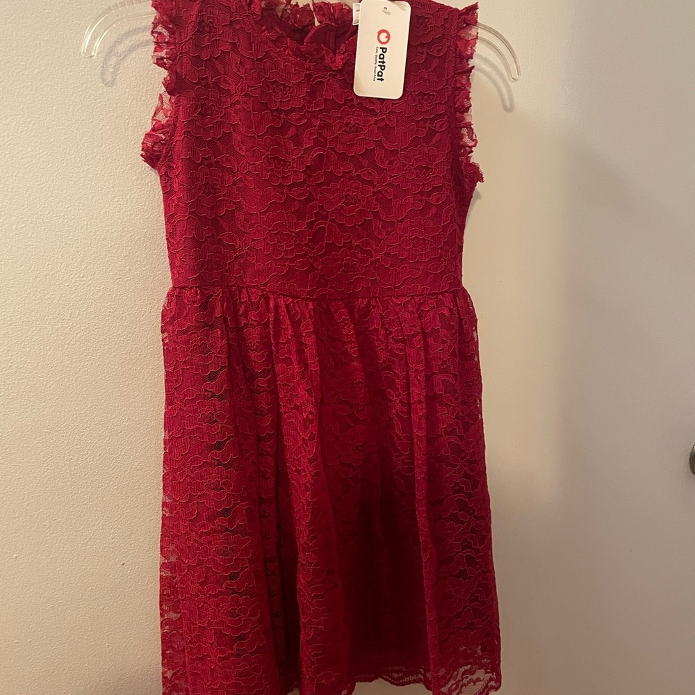 PatPat Red A-line Sleeveless Dress for Weddings